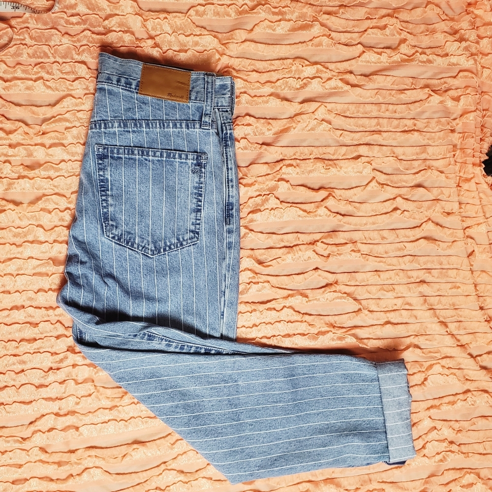 Madewell Striped Vintage Crop Jeans